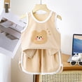 thumbnail image 2 of HCNTES Toddler Baby Boys 2 Piece Outfits Boy Summer Clothes Kids Sport T Shirts and Shorts Kid Outfit Sets For 2t 3t 4t 5t 6t 7t 8t Kids(L2-Beige,7-8 Years), 2 of 4