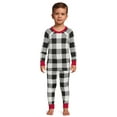 thumbnail image 5 of Holiday Time Toddler Unisex Plaid Matching Family Pajamas Set, 2-Piece, Sizes 2T-5T, 5 of 9