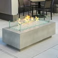thumbnail image 5 of POSHIONS Fire Pit Wind Guard, 30x14x6 in Glass Flame Guard, Oblong Glass Shield, 0.3" Thick Fire Table, Clear Tempered Glass Flame Guard, Steady Feet Tree Pit Guard for Propane, Gas, Outdoor, 5 of 6