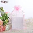 thumbnail image 1 of 100 Pack Beautiful Colorful Organza Gift And Favour Bags 9cm X 12cm, 1 of 2