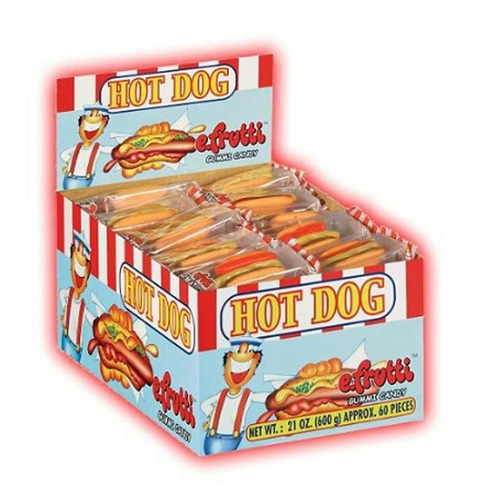 EFrutti Gummy Hot Dogs Candy, 21 Oz.