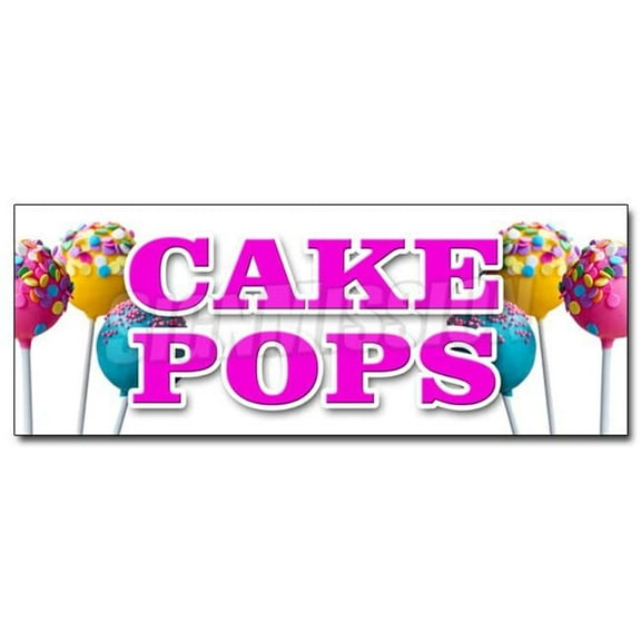 24 in. Cake Pops Decal Sticker - On A Stick Gifts Holiday Homemade Snack Fresh
