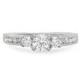 thumbnail image 4 of Dazzlingrock Collection 0.75 Carat (ctw) 14k Round Cut Diamond Ladies Bridal 3 Stone Engagement Ring 3/4 CT, White Gold, Size 7.5, 4 of 4