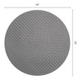thumbnail image 6 of Round Placemats Set of 6 Plastic Placemats for Dining Table Decor Indoor Outdoor Washable Kitchen Table Mat Wipe Clean Dark Gray 15x15inch, 6 of 6