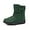 Green, variant on Women's Winter Snow Boots - Slip-On Shoes with Thick Anti-Slip Sole for Cold Weather, Outdoor & Casual Wear