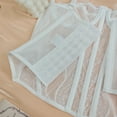 thumbnail image 6 of Women's Corset Top Bustier Corset Top Tight Fitting Corset Tank Top Straps Top Solid Short Fashion White XS, 6 of 7