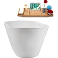 thumbnail image 4 of 54" Streamline NB5180BL Soaking Freestanding Tub and Tray With Internal Drain in Matte Black, 4 of 7