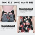 thumbnail image 6 of Pioneer Flower Floral Print Pattern Apron-Garden Aprons for Women with Pockets-Cotton Linen Waterproof Kitchen Cooking Gardening Aprons Adjustable for Kitchen,Cooking,BBQ and Salon 33x27 Inch, 6 of 7