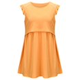 thumbnail image 2 of Vêtements de Grossesse Offres de l'Action de Grâce Liquidation Été Vêtements de Maternité pour Femmes Col Rond Manches Courtes Volants Pli Hauts de Grossesse, 2 of 5