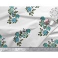 thumbnail image 3 of Soimoi Poly Georgette Fabric Leaves & Floral Block Print Fabric by The Yard 42 Inch Wide, 3 of 3