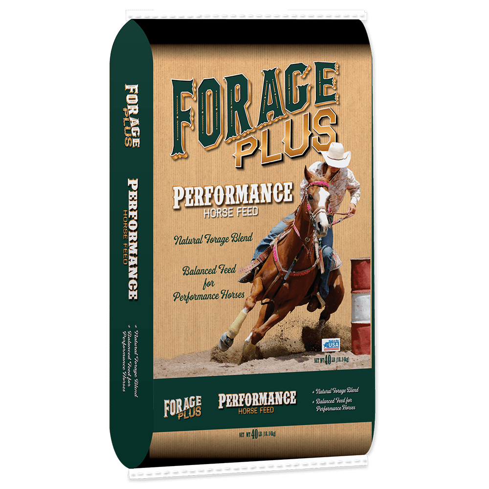 Forageplus Performance Horse Feed, 40 lb, Green