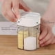 thumbnail image 4 of Sugar Bowl, Transparent Spice Jar 4 in 1 Salt and Pepper Seasoning Bottle with Lid Kitchen -Proof Condiment Cruet Storag, 4 of 5