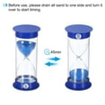 thumbnail image 4 of Uxcell 45 Min Sand Timer, Round with Plastic Cover, Count Down Sand Clock Glass Blue, 4 of 5