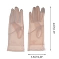 thumbnail image 3 of Unique Bargains 1 Pair Sunblock Mittens Embroidery Floral Sun Block Driving Gloves for Women Light Pink, 3 of 5