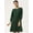 Green, variant on DressBerry Women’s Solid Cotton Flex Dress 3/4th Long Puffed Sleeves Tiered Above Knee Length Regular Wear Light Weighted Casual Summer Dress