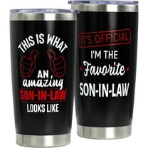 Son In Law Gifts From Mother In Law/Father In Law,Birthday/Christmas Gifts for Future Son In Law,20oz Tumbler With Lid And Straw,Son In Law Mug Coffee Cup(Amazing)