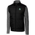 thumbnail image 2 of Men's Cutter & Buck Black Marshall Thundering Herd Vault Big & Tall Stealth Hybrid Quilted Full-Zip Windbreaker Jacket, 2 of 3