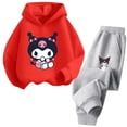 thumbnail image 5 of Conjunto de sudadera con capucha para deportes al aire libre para niños y niñas de 3 a 14 años con dibujos animados de Hello Kitty Kuromi, 5 of 5