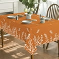 thumbnail image 3 of Fall Tablecloth 60x84 Inch Rectangular, Thanksgiving Autumn Harvest Orange Wild Flowers Table Cover for Party Picnic Dinner Decor, 3 of 6