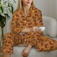 thumbnail image 4 of Wukai Dachshund And Ball Print Women's Pajama Set - Soft Long Sleeve Sleepwear for Comfort and Style-X-Large, 4 of 9
