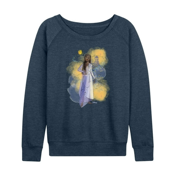 Disney Wish - Asha Sketch In The Beginning - Women's Lightweight French Terry Long Sleeve Shirt