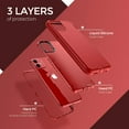 thumbnail image 3 of IBAOLE iPhone 12/12 pro Case, Heavy Duty Shockproof Anti-Fall Clear caseRed, 3 of 7