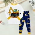 thumbnail image 2 of Zshosam Baby Pajamas Set Little Boys Pajamas Toddler Boys Clothes Sleepwear 2 Pieces Pjs Kids Jammies Sets Size 3T 4T,(Yellow 3-4 Years), 2 of 5