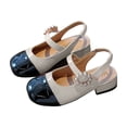 thumbnail image 2 of hengsof Girls Summer Closed Toe Sandals Soft Sole Fashion Hook and Loop Straps Pearl Decorated Princess Shoes Casual Footwear for Big Girls, 2 of 7