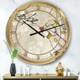 thumbnail image 3 of Designart Oversized Multicolor Analog Round Cottage Modern Wall Clocks, CLM25462-C23, 3 of 3