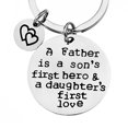 thumbnail image 3 of Coofit Père Jour Porte-Clés Rond: Pendentif en Acier Inoxydable Porte-Clés Sac Charme pour Papa, 3 of 10