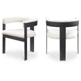 thumbnail image 1 of Pemberly Row Contemporary Cream Vegan Leather Dining Chair (Set of 2), 1 of 9