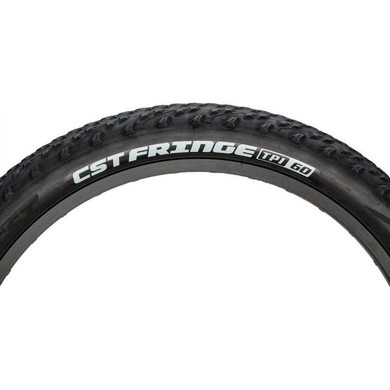 CST Fringe Tire 24 x 2.8 Clincher Wire Black Reflective BMX Bike