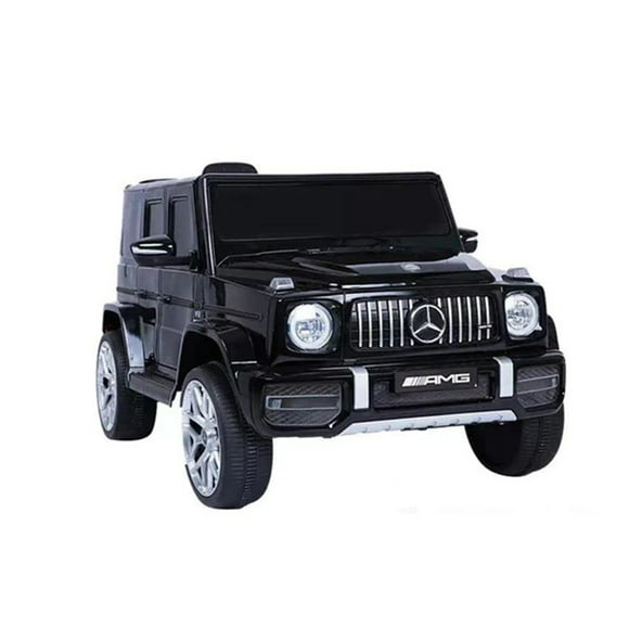 Licensed Mercedes-Benz AMG G63 S306 12V Electric Ride-On G Wagon for Kids with Remote Control, LED Lights, MP3 - Black