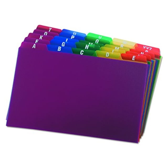 A-Z 3 x 5 -Inch Assorted Colors 2-Pack Oxford Poly Card Guides A-Z 3 x 5 -Inch Assorted Colors 2-Pack Oxford Poly Card Guides