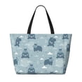 thumbnail image 2 of Easygdp Cute Hippopotamus Bolsa de Viaje de Playa de Gran Capacidad, Bolsa Tote Perfecta para la Playa, Escapadas de Fin de Semana y Viajes, 2 of 7