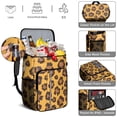 thumbnail image 5 of Travel Cooler Bag - Yellow and Black Of Leopard Print Camping Beer Cooler Backpack with Bottle Opener- Waterproof Insulated Picnic Backpacks - Cooler Bag for Beach, 5 of 6