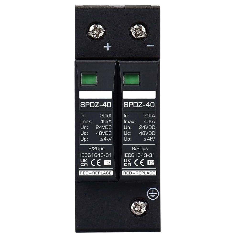 Solar Surge Protector PV DC 24V 2P 40KA Voltage Protection House Surge Protector