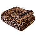 thumbnail image 1 of Manta de franela Vessia con estampado de leopardo, 290 g/m², 1 of 7