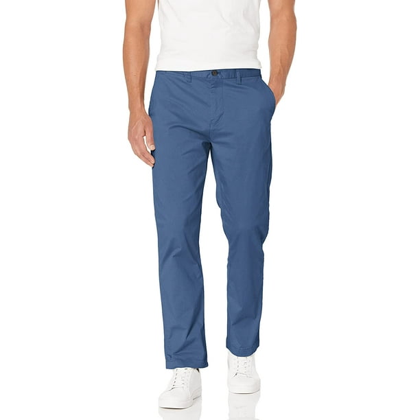 Tommy Hilfiger Mens Stretch Chino Pants Custom Fit 36W x 30L Bayhead Blue - Walmart.com