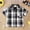 White, variant on Boys Shirts Size 3-4Y Kids Plaid Print Short Sleeve Point Collar Shirt Summer Cool Boys Clothes