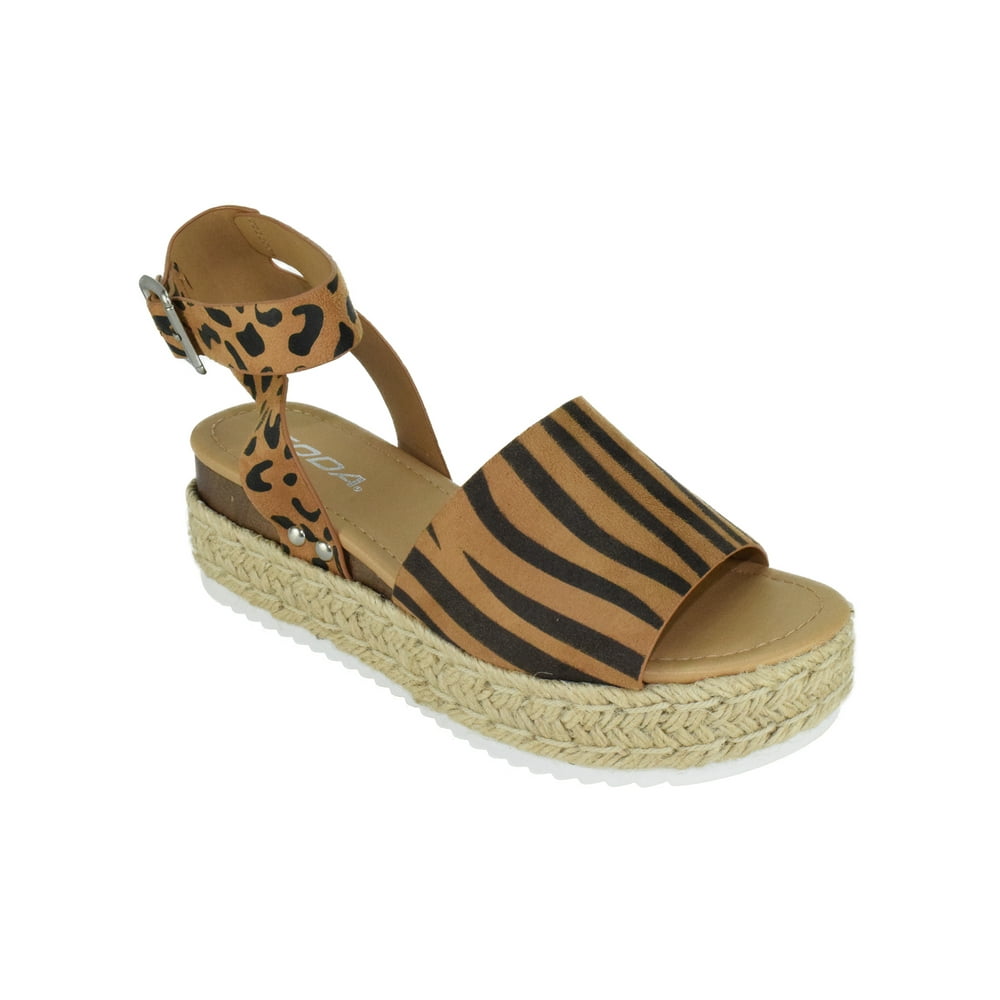 women's soda polar platform wedge sandals
