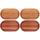 thumbnail image 1 of Bandeja para fiestas, guarnición de madera de acacia, bandejas para desayuno, leche para servir comida, bandejas para sándwiches, tabla para aperitivos, madera, 4 piezas, 1 of 1