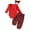 A-89-Red, variant on Caqnni Babys Color Block Elastic Waist Drawstring Spring Fall Clothing Cotton Outfit Fall Winter Set Homewear Fall Winter Outfit Pajamas & Dailywear Set(White,3-6 Months)