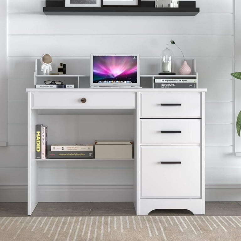 Bedroom desk with drawers discount