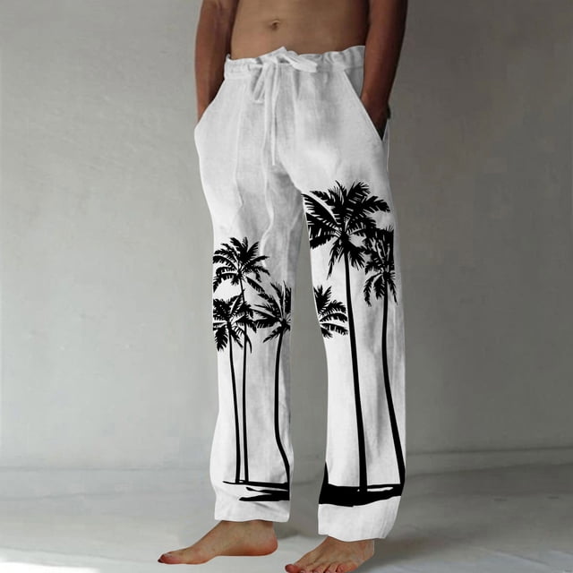 Pantalones largos para hombre, moda, estampados, casuales, cintura elástica con bolsillo, pantalones deportivos, pantalones de poliéster para hombre.