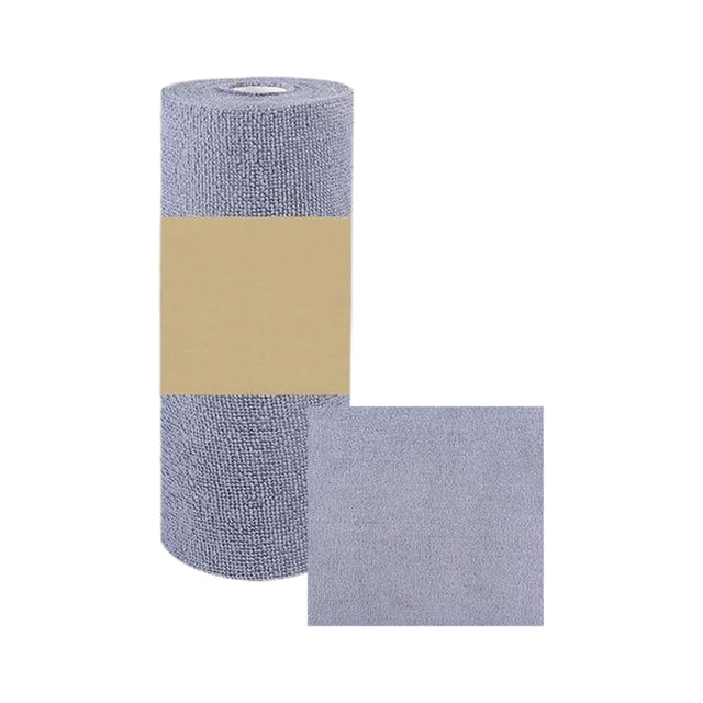 Rollo de paño de microfibra desechable para limpieza general, toallas de papel para cocina y baño, trapos de limpieza gruesos y grandes, 20 hojas de toallitas absorbentes de aceite que no rayan, colo