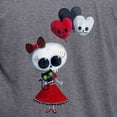 thumbnail image 3 of CafePress - Cute Skeleton Girl With Spooky Balloons Men's Delu - Mens Tri-blend T-Shirt, 3 of 4