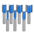 thumbnail image 1 of Juego de brocas para enrutador inferior de limpieza, herramienta de cepillado de superficies de carburo de doble flauta, diámetro de corte, 7 Uds., 1 of 5