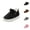 Black, variant on Cozy Fuzzy Slippers for Women Plush Warm Bedroom Slides Corduroy On Shoes With Backstrap Cozy Indoor Outdoor Comfort Slides For Warm Soft Sole Slippers