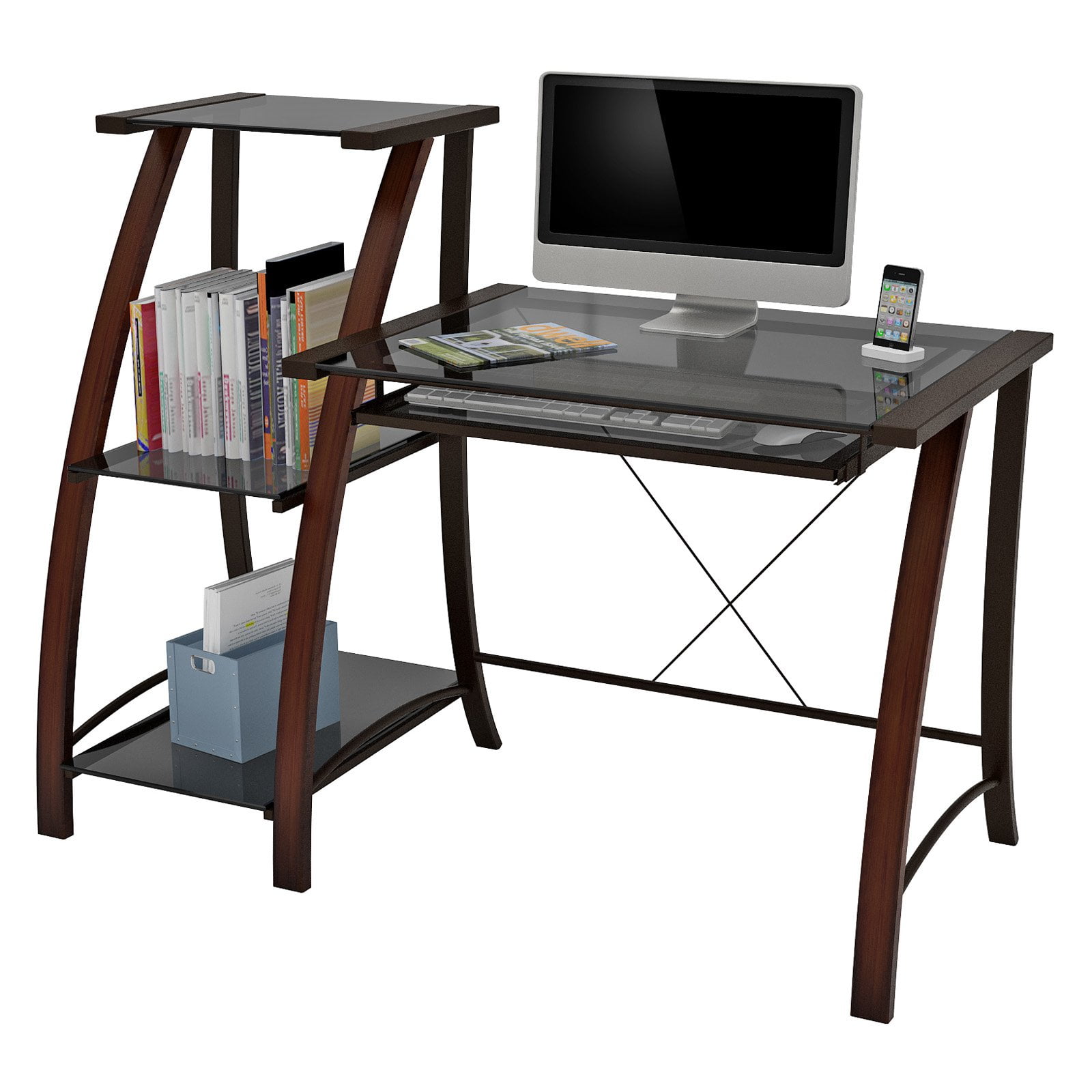 Z Line Triana Desk And Bookcase Cherry